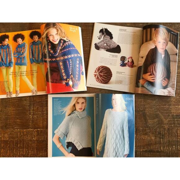 Vogue Knitting Interweave Knits Holiday Winter Patterns Knitting Blanket Hat - Picture 5 of 5